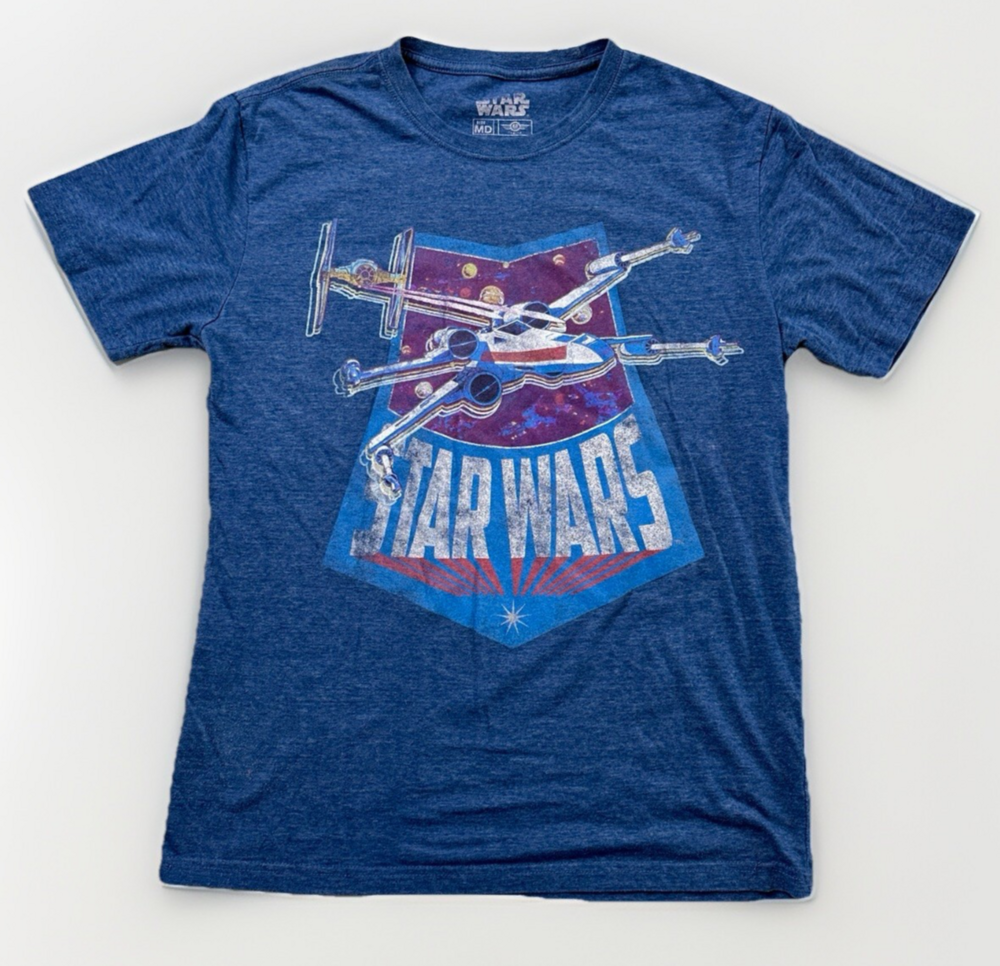Star Wars Star Fighter Medium Blue T-Shirt Officially Licensed